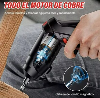 Foto 2 | Foto 2 | Xtellar Taladro Destornillador Eléctrico Inalámbrico 3.6v Juego De 47 Piezas Con Luz Led Integrada