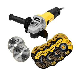Foto 1 | Foto 1 | Miniesmeriladora Stanley Sg7115v10-b3 color Amarillo 4-1/2 Pulg +10 Discos