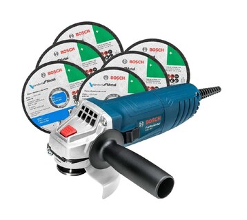 Foto 1 | Foto 1 | Miniesmeriladora Bosch Gws 850 color Azul Eje M 14 + 6 Discos 4-1/2pulg