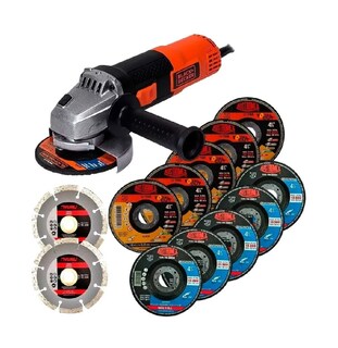 Foto 1 | Foto 1 | Miniesmeriladora Black&decker 4 1/2 Pulg G720 + 12 Discos