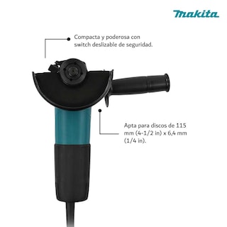 Foto 3 | Foto 3 | Esmeriladora Angular 4 1/2 540w Makita M0901b color Azul