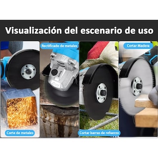 Foto 4 | Foto 4 | Esmeriladora Angular Inalámbrica + Motosierras 2 En 1 Azul/negro Belug