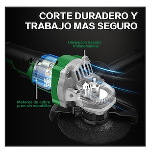 Foto 4 | Foto 4 | Esmeriladora Angular Pulidora Inalambrica 20v Batería Verde/negro