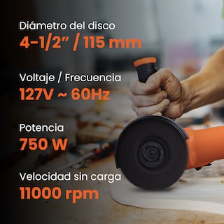 Foto 5 | Foto 5 | Esmeriladora 4-1/2'' 750w 11000rpm Daewoo