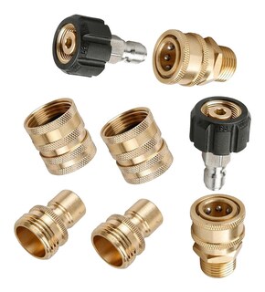 Foto 1 | Foto 1 | Juego de Adaptadores de Lavadora a Presión de Latón de 8 para Hidrolavadora Eléctrica