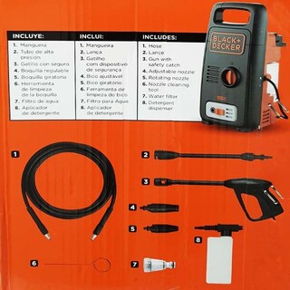 Foto 5 | Foto 5 | Hidrolavadora Eléctrica Black+Decker Bw13 1300w 1500 Psi