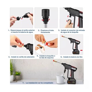 Foto 2 | Foto 2 | Pistola De Lavado A Presión Inalámbrica Eléctrica Portátil  Eo Safe Imports Esi-12051 Negro