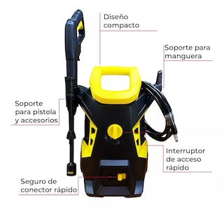 Foto 2 | Foto 2 | Hidrolavadora Eléctrica 1,600 W Alta Presion Eo Safe Imports Esi-13222 Amarillo