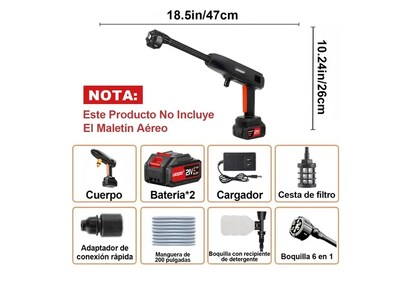 Foto 2 | Foto 2 | Xtellar Hidrolavadora Inalámbrica Eléctrica Portátil 6 En 1, Potente Y Multifuncional