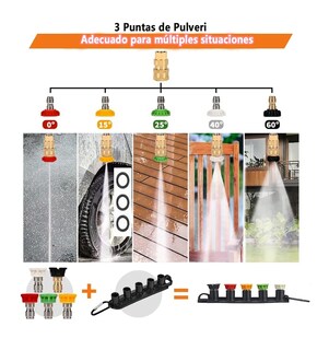 Foto 5 | Foto 5 | Eléctrico Hidrolavadora Pistola De Lavado Coches Inalámbrico Rojo