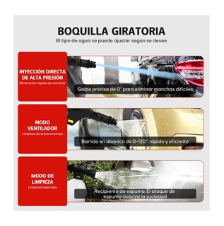Foto 2 | Foto 2 | Hidrolavadora Portatil Electricas Pistola Negro/roja