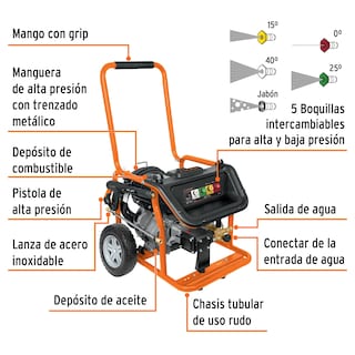 Foto 2 | Foto 2 | Hidrolavadora de Gasolina Truper LAGAS-4000 color Naranja