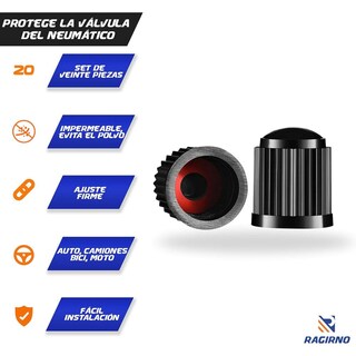 Foto 2 | Foto 2 | Ragirno Set De 20 Tapones Plásticos Para Válvulas De Carro Motocicleta Y Bicicletas