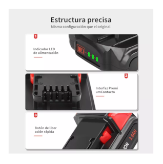 Foto 5 | Foto 5 | Batería para Pistola Hidrolavadora Inalámbrica 7500 Mah Negro