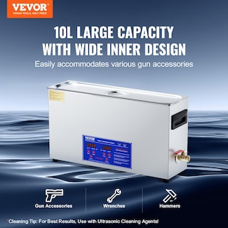 Foto 2 | Foto 2 | Limpiador De Armas Sónico Vevor 10l 300 W Con Temporizador Y Calentador 40 Khz - Venta Internacional.