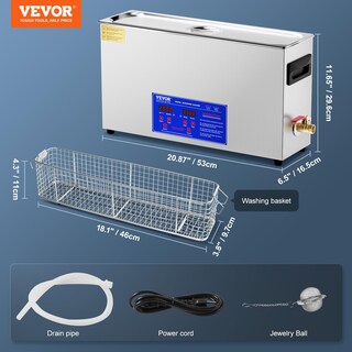 Foto 7 | Foto 7 | Limpiador De Armas Sónico Vevor 10l 300 W Con Temporizador Y Calentador 40 Khz - Venta Internacional.