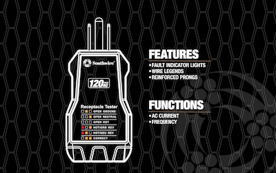 Foto 5 | Foto 5 | Probador De Receptáculos Southwire 40022s 120 V Ac Negro - Venta Internacional.