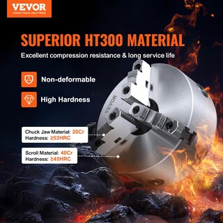 Foto 2 | Foto 2 | Torno Chuck Vevor De 10 Pulgadas, Autocentrado, Rango De Sujeción De 6 A 250 Mm - Venta Internacional.