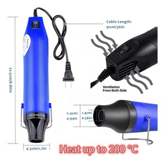 Foto 2 | Foto 2 | Pistola De Calor Portátil Belug Pistola De Aire Caliente Diy 300w Azul