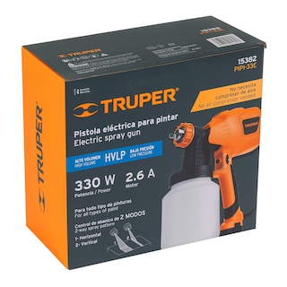 Foto 2 | Foto 2 | Pistola Para Pintar Eléctrica De 330 W Truper Naranja Hvlp (alto Volumen / Baja Presión)