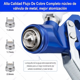 Foto 2 | Foto 2 | Pistola de Pintura Eo Safe Imports Esi-6717 con 3 Boquillas Azul