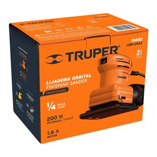 Foto 2 | Foto 2 | Lijadora Orbital Truper Lior14a2 200 W color Naranja