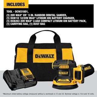 Foto 3 | Foto 3 | Lijadora Orbital DeWALT DCW210D1 Aleatoria de 20 V Max 5 Pulgadas Kit Inalámbrico