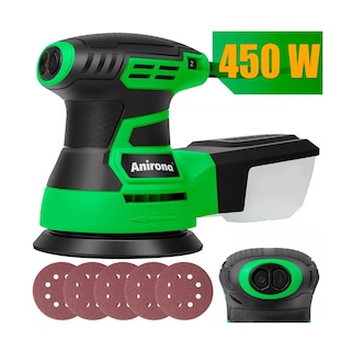 Foto 5 | Foto 5 | Lijadora Roto Orbital Anirona 5'' color Verde 13000 Opm 450w 9 Piezas