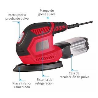 Foto 3 | Foto 3 | Lijadora Orbital de Ratón Eo Safe Imports Esi-7091 1.6a 200w 14000 rpm Profesional Rojo