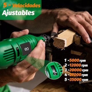 Foto 3 | Foto 3 | Kit Mini Taladro Esmeril Mototool Con Accesorios 140 Pzas Eo Safe Imports Esi-6933-1 Multicolor