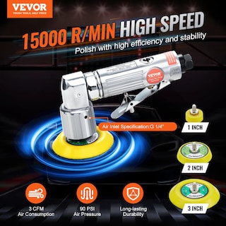 Foto 2 | Foto 2 | Lijadora Neumática Orbital Aleatoria Vevor De Alta Velocidad 15000 Rpm, 58 Piezas - Venta Internacional.