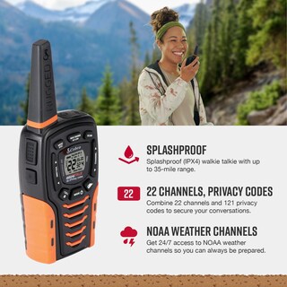 Foto 3 | Foto 3 | Walkie Talkies Cobra Acxt645, Impermeables, Alcance De 35 Millas, Paquete De 2 - Venta Internacional.