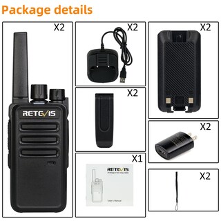 Foto 7 | Foto 7 | Walkie Talkies Retevis Rt68 Recargables, Paquete De 2 Para Adultos - Venta Internacional.