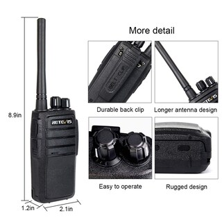 Foto 6 | Foto 6 | Walkie Talkies Retevis Rt21 Actualizados, Paquete De 6, Largo Alcance - Venta Internacional.