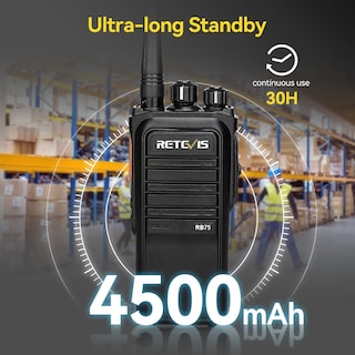 Foto 6 | Foto 6 | Radios Bidireccionales Retevis Rb75 Professional Gmrs 4500 Mah (paquete De 4) - Venta Internacional.