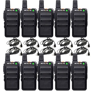 Foto 1 | Foto 1 | Walkie Talkie Retevis Rt19 Mini 1300 Mah Con Auricular (paquete De 10) - Venta Internacional.
