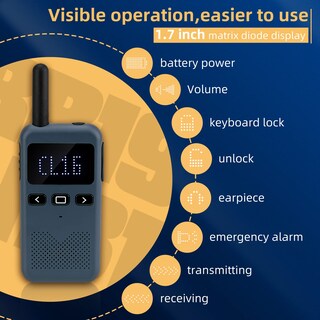 Foto 2 | Foto 2 | Radio Bidireccional Retevis Rb19 Con Pantalla De 1650 Mah, Paquete De 6 Unidades Y Cargador - Venta Internacional.