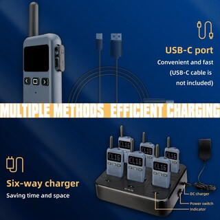 Foto 3 | Foto 3 | Radio Bidireccional Retevis Rb19 Con Pantalla De 1650 Mah, Paquete De 6 Unidades Y Cargador - Venta Internacional.