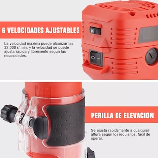 Foto 4 | Foto 4 | Router 1026 Eo Safe Imports Esi-5460 650 W de 6 Velocidades Rojo