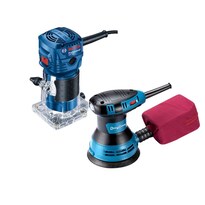 Router Bosch Gkf 550w + Lijadora Rotorbital Dc 300w 5´