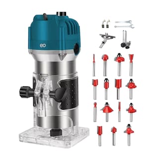 Foto 1 | Foto 1 | Router Madera Recortadora Rebajadora 800w +15 Brocas Carburo Esi-7146-1 Azul