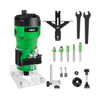 Foto 1 | Foto 1 | Router Lab.g 800w + 5 Brocas Carburo 1/4'' Ar800 Verde/negro