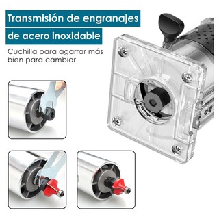 Foto 3 | Foto 3 | Router Madera Recortadora Rebajadora 800w 15 Brocas Carburo Lab.g Azul