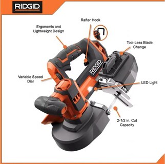 Foto 2 | Foto 2 | Sierra De Cinta Ridgid Compacta De 18 V Y 2,5 Cm De Capacidad De Corte (batería/cargador No Incluidos) - Venta Internacional.
