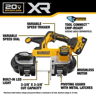 Foto 3 | Foto 3 | Sierra De Cinta Dewalt 20v Max Xr Dcs378p1 Portátil Inalámbrica De 8,57 Cm - Venta Internacional.