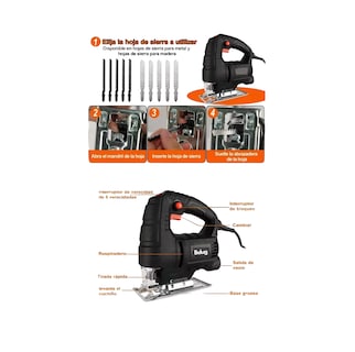 Foto 3 | Foto 3 | Sierra Caladora Profesional 780w Belug 16 Accesorios Con Estuche Negro
