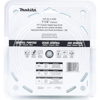 Foto 3 | Foto 3 | Hoja De Sierra Circular Makita D-45989 7-1/4 24t Con Punta De Carburo - Venta Internacional.