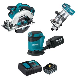 Foto 1 | Foto 1 | Sierra Circular Lijadora Orbital y Router Inalámbrico 18 V Makita