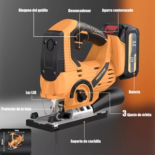 Foto 2 | Foto 2 | Sierra Caladora Inalámbrica Profesional De Litio Eo Safe Imports Esi-15125 Multicolor