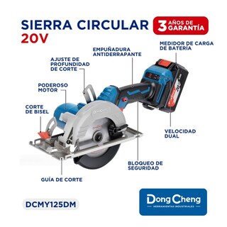 Foto 4 | Foto 4 | Sierra Circular Industrial 20v 5' Dongcheng + 1 Bat 4.0ah